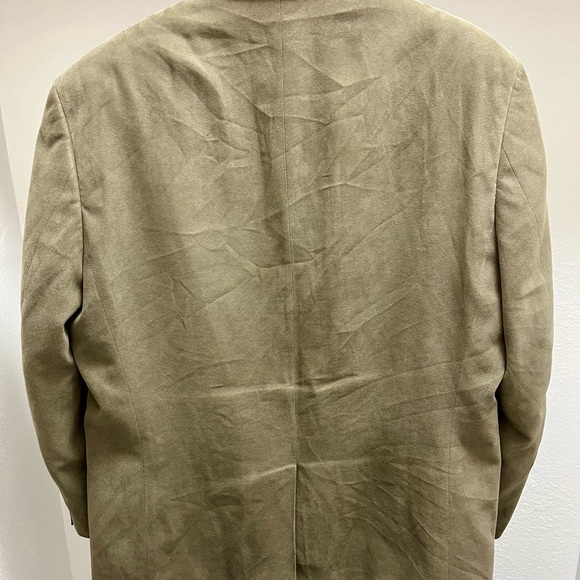 VTG LAUREN RALPH LAUREN SIZE 46R LIGHT BROWN FAUX SUEDE MEN'S SPORT COAT - Picture 2 of 12